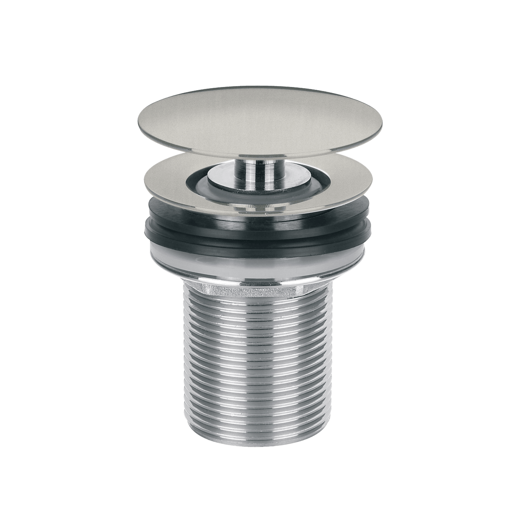 Clikclak Pop-Up Dome Waste Brushed Stainless gallery detail image