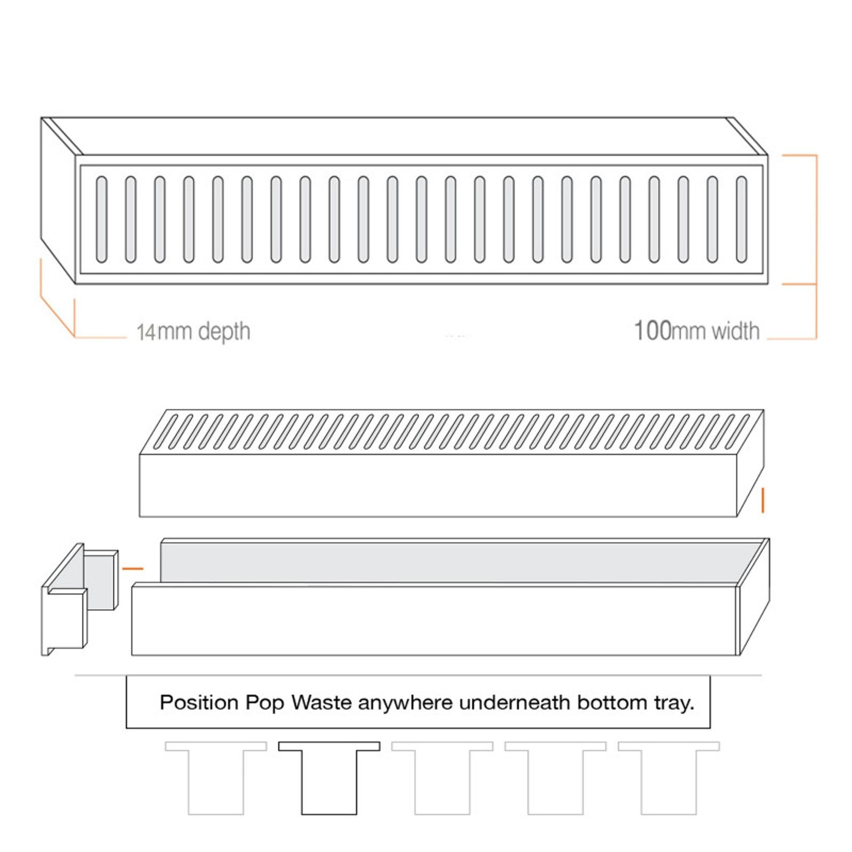 Lauxes Floor Grate 100x100x14mm Brushed Brass gallery detail image
