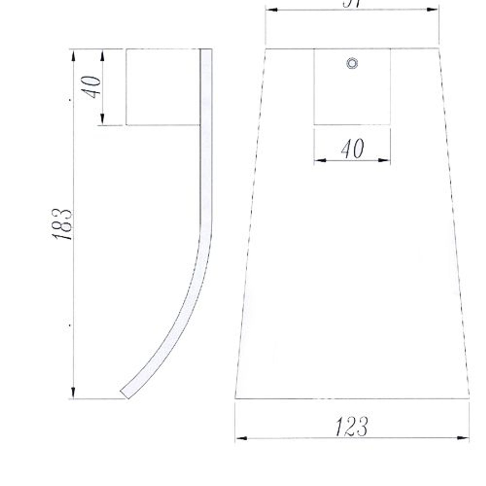 Waterfall Bathtub/Basin Wall Spout Matte Black gallery detail image