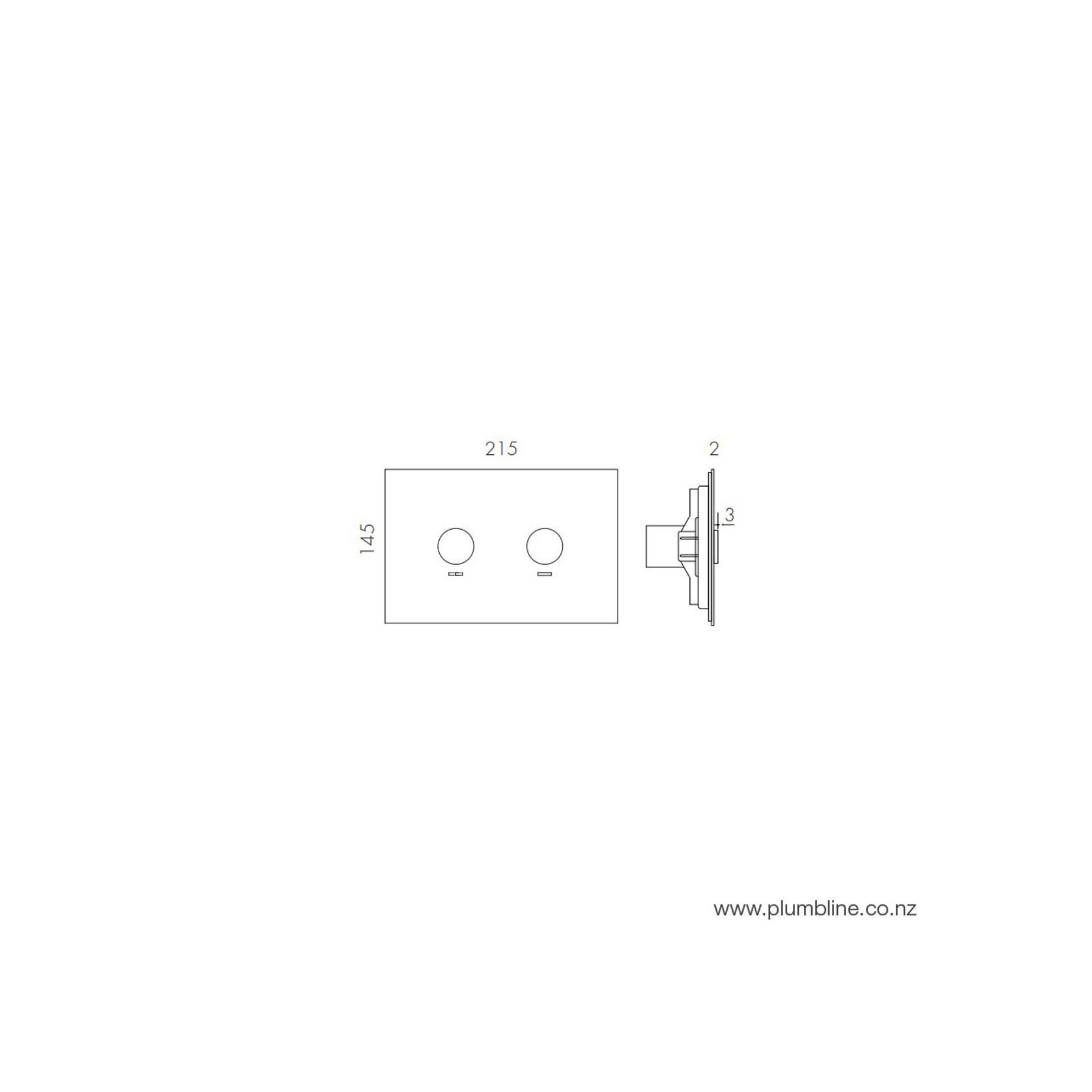 Oli Flush Panel Brushed Brass PVD gallery detail image