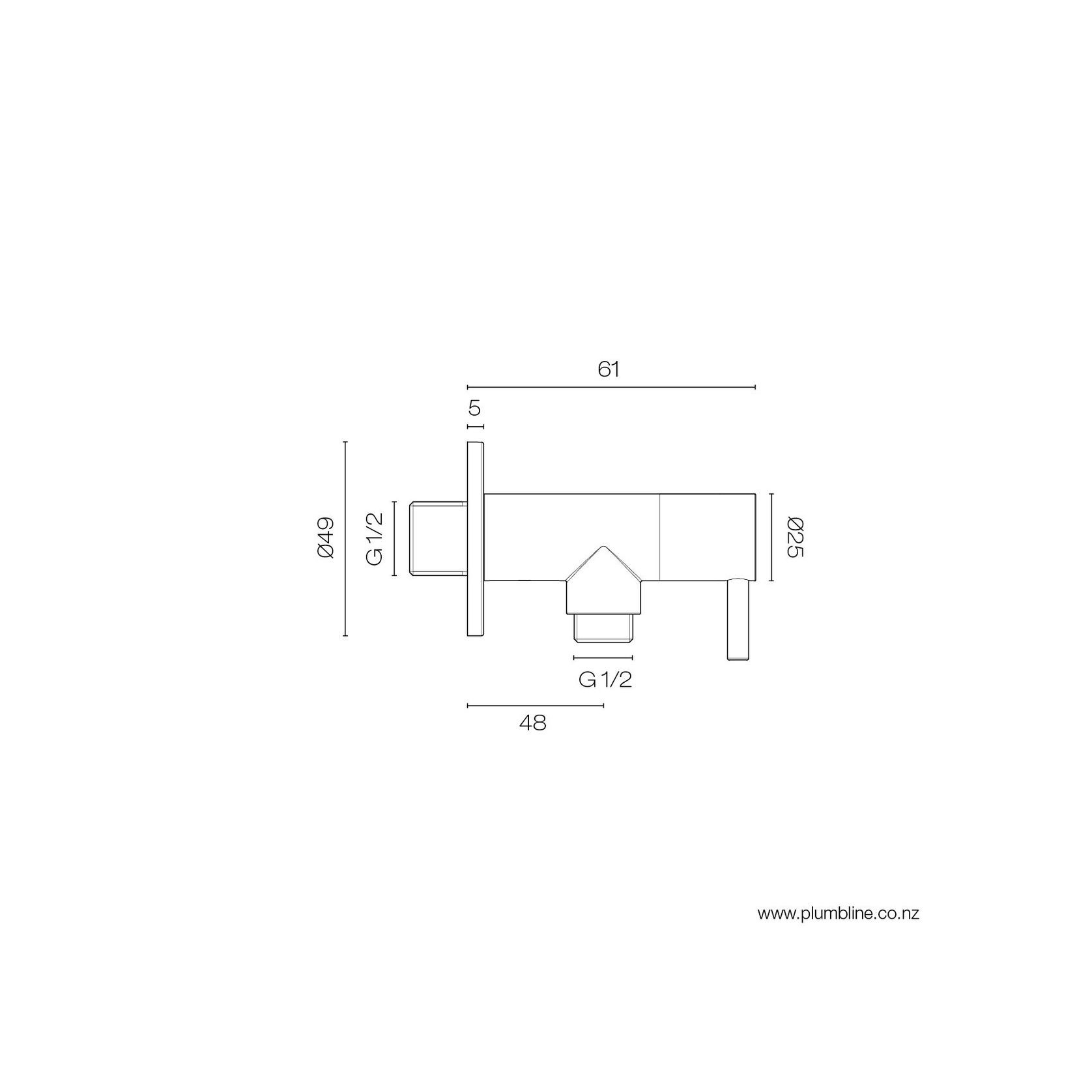 Swiss Deluxe Angle Valve 15mm gallery detail image