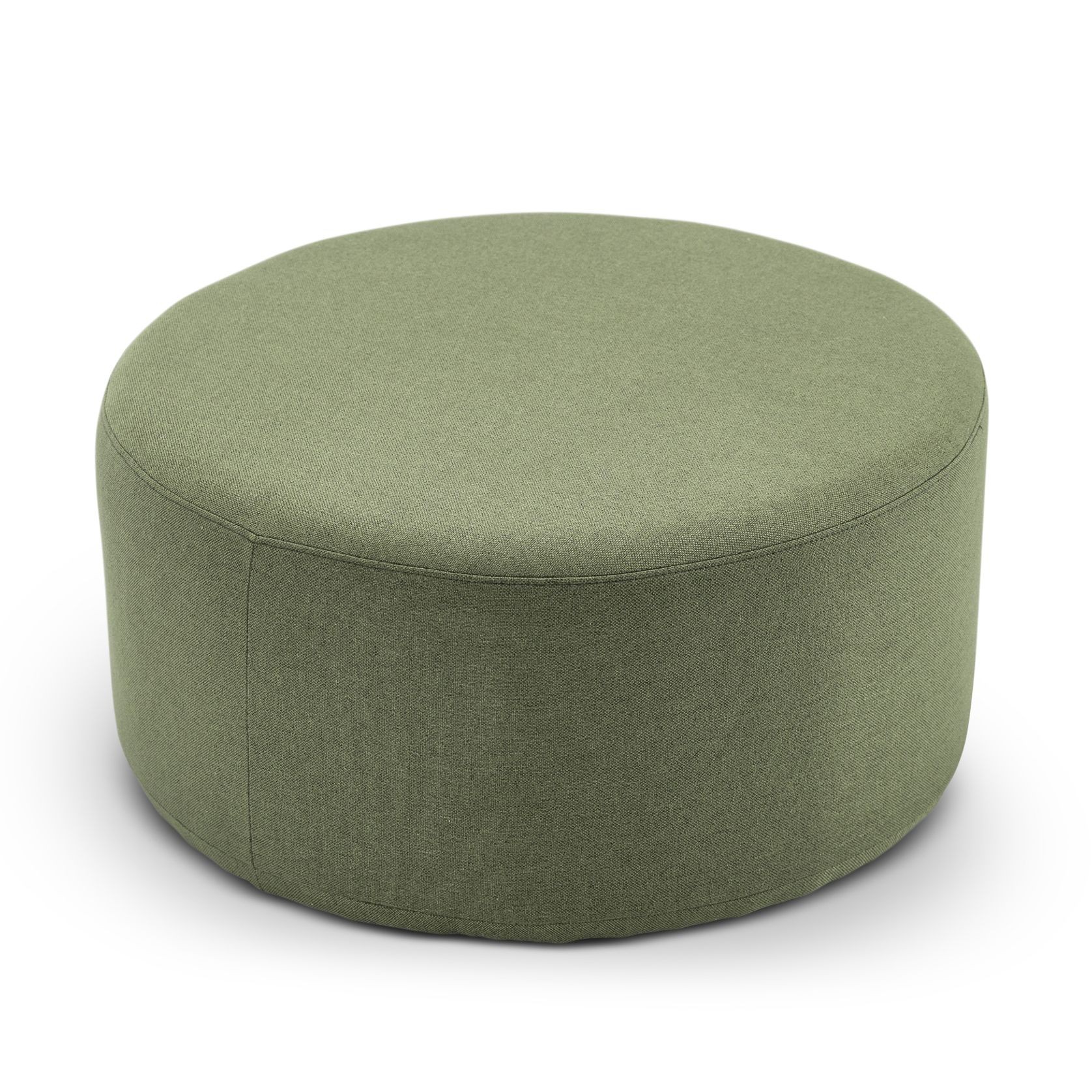Halle Medium Round Ottoman | Moss Green gallery detail image