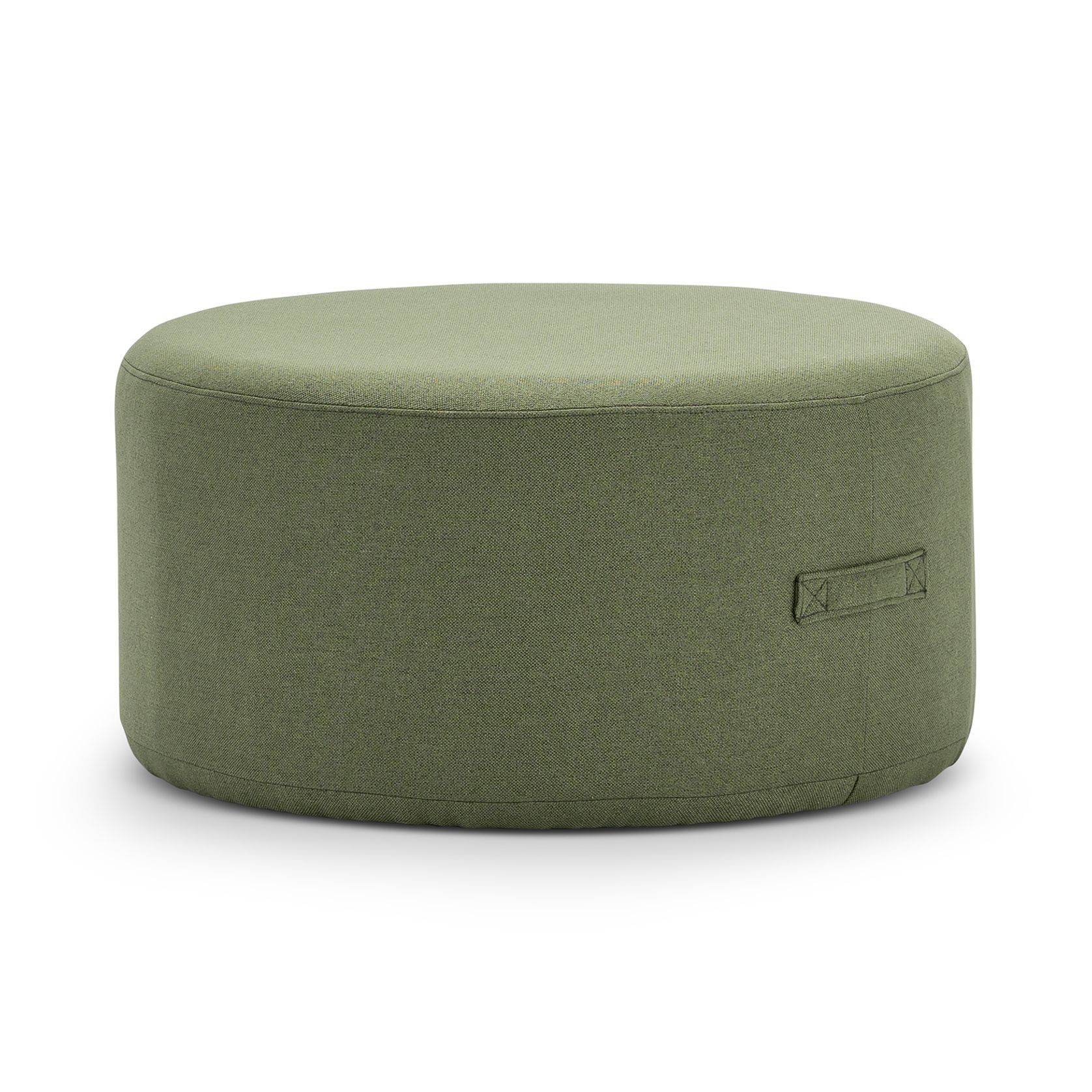Halle Medium Round Ottoman | Moss Green gallery detail image