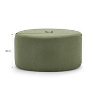Halle Medium Round Ottoman | Moss Green gallery detail image