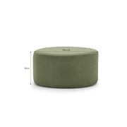 Halle Medium Round Ottoman | Moss Green gallery detail image