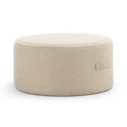 Halle Medium Round Ottoman Pouf | Sand Beige gallery detail image