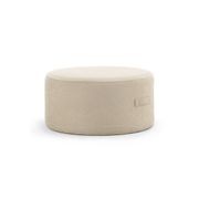 Halle Medium Round Ottoman Pouf | Sand Beige gallery detail image