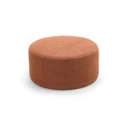Halle Medium Round Ottoman Pouf | Rust Orange gallery detail image