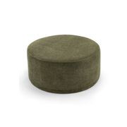 Halle Medium Round Ottoman Pouf | Wattle Green gallery detail image