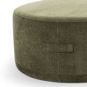 Halle Medium Round Ottoman Pouf | Wattle Green gallery detail image