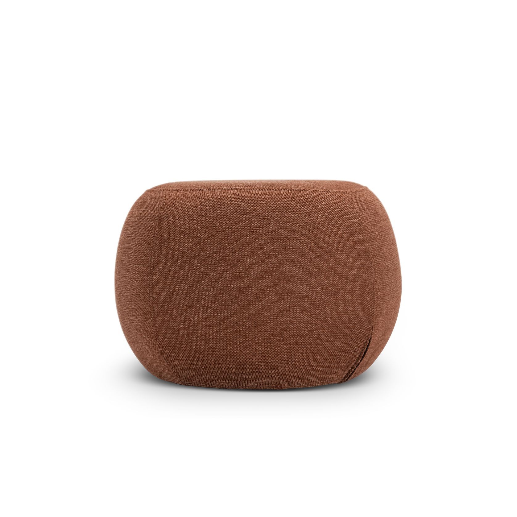 Venus Round Ottoman | Rust Orange gallery detail image