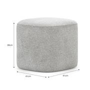 Podd Square Ottoman Stool | Hail Grey gallery detail image