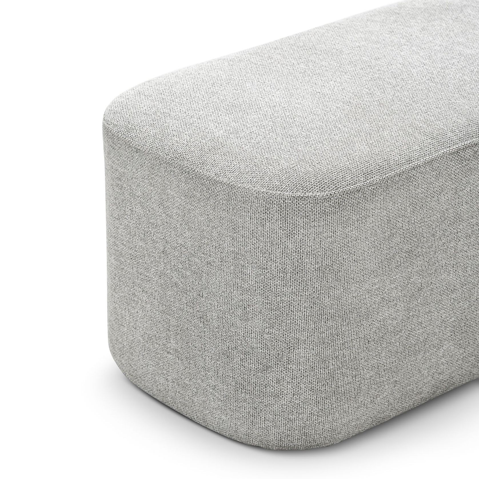 Podd Rectangle Ottoman Bench Stool | Hail Grey gallery detail image