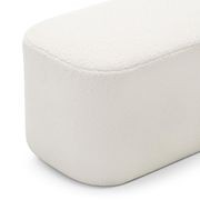 Podd Rectangle Ottoman Bench Stool | Cream Bouclé gallery detail image