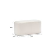 Podd Rectangle Ottoman Bench Stool | Cream Bouclé gallery detail image
