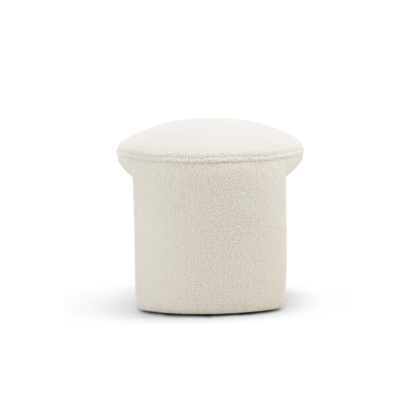 Remi Round Ottoman Stool | Teddy Cream gallery detail image