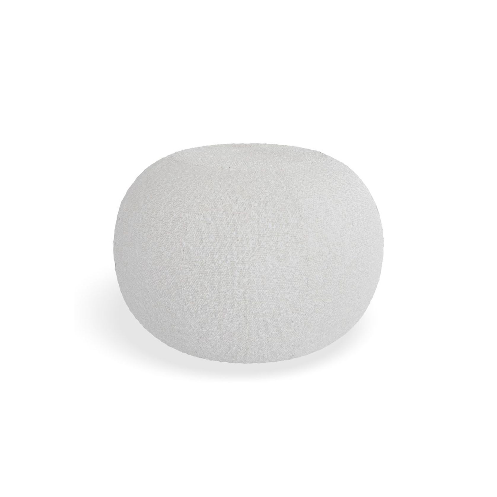 Ronde Pouf in Stone Boucle - Large gallery detail image