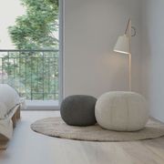 Ronde Pouf in Stone Boucle - Large gallery detail image