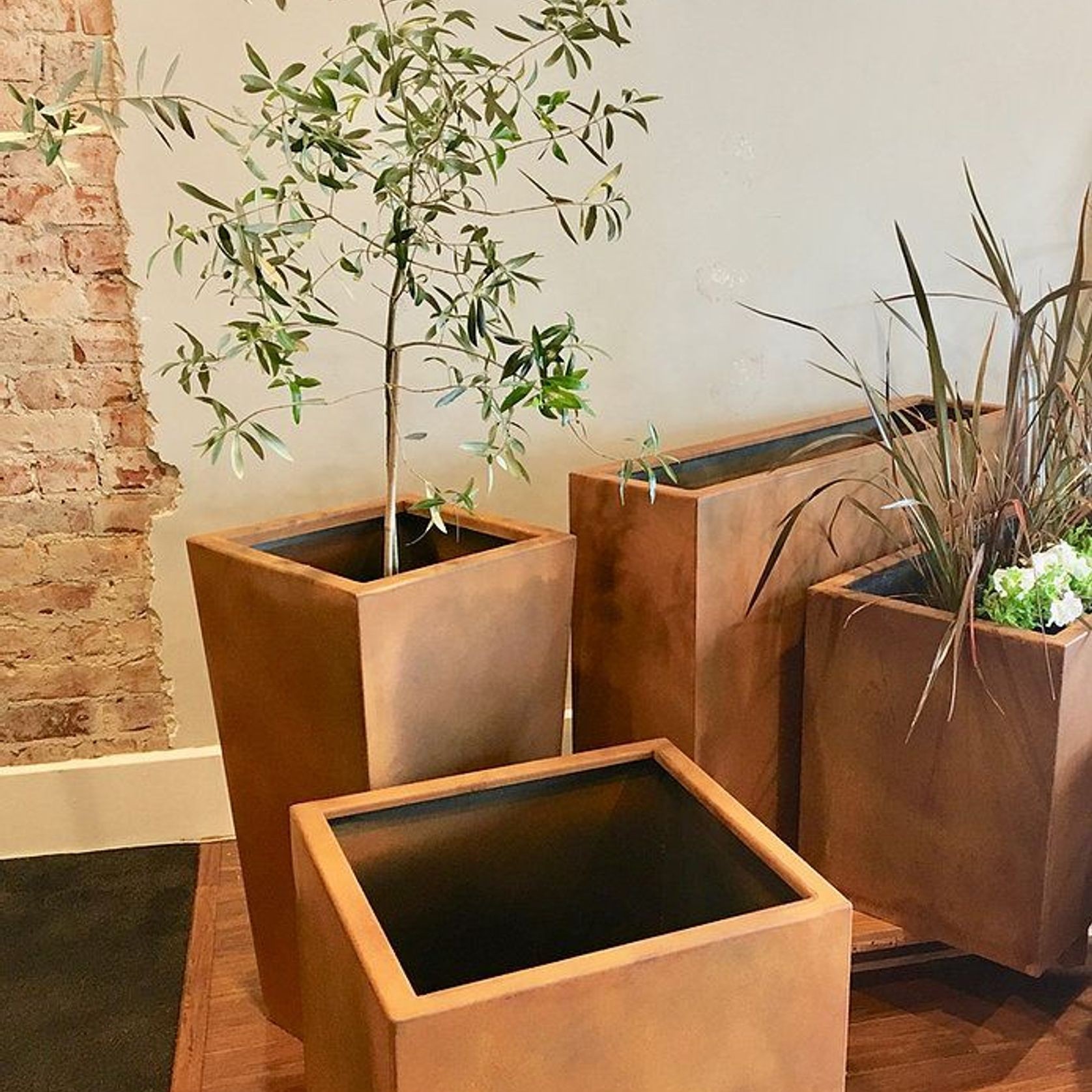 Corten Tapered Column Planter gallery detail image
