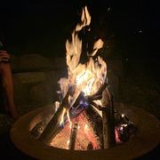 Steel Wheel Corten Fire Pit gallery detail image