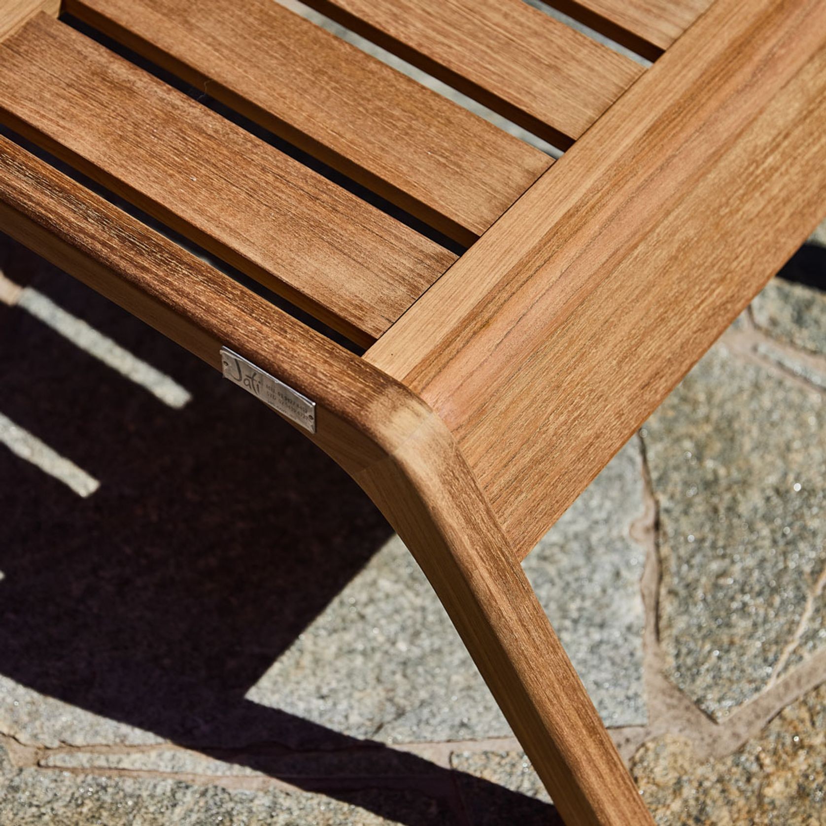 Una Teak Ottoman gallery detail image