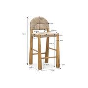 Caliste Woven Rope Arch Counter Stool | Indoor & Outdoor gallery detail image