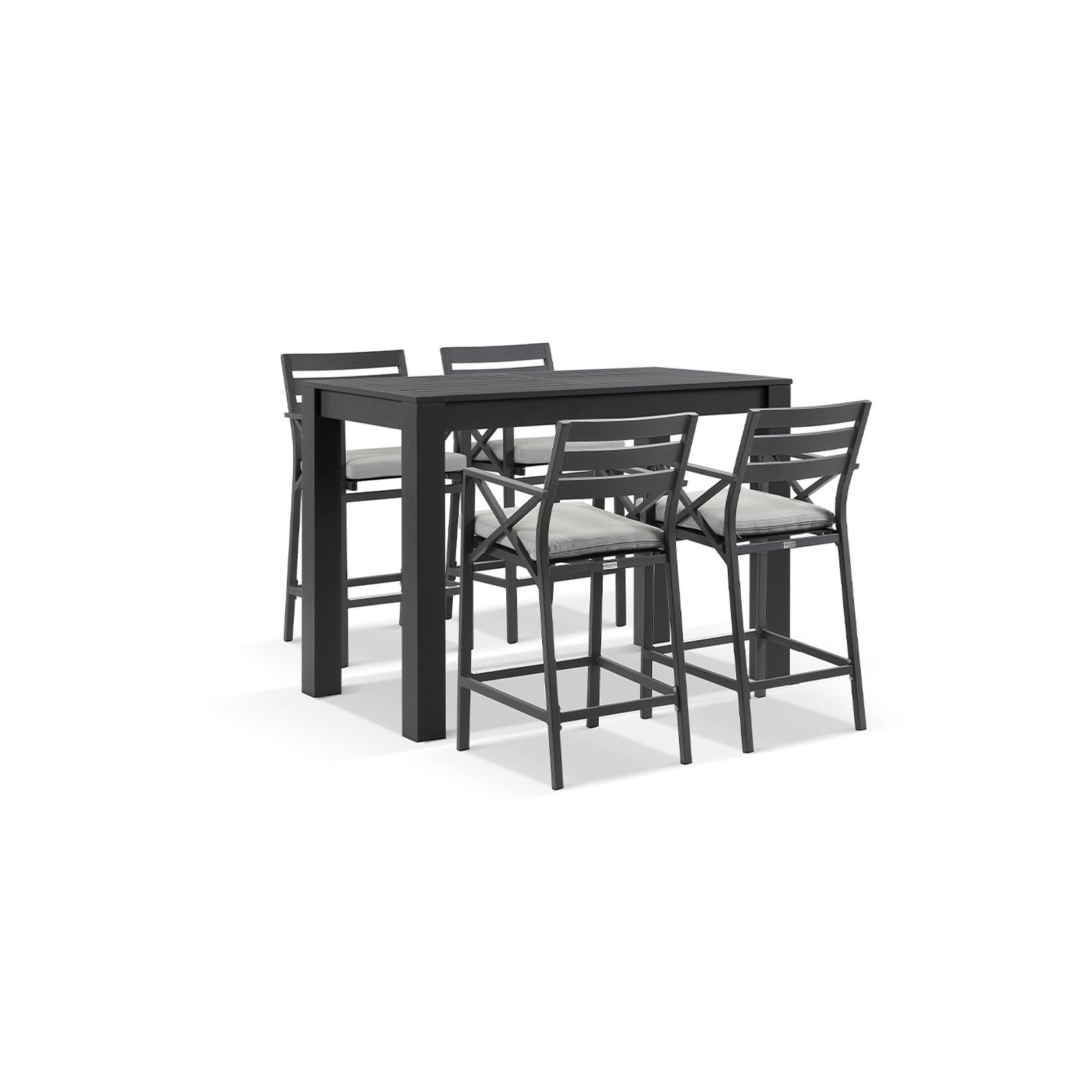 Santorini Outdoor 1.5m Table with 4 x Kansas Bar stools gallery detail image