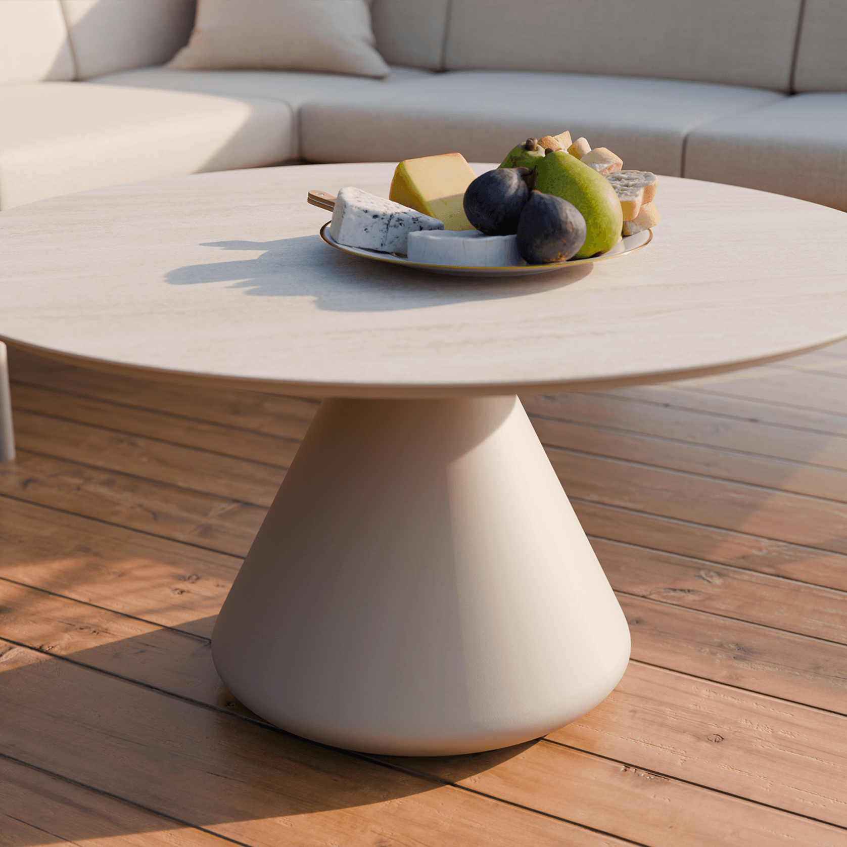 Kora Coffee Table 90cm Dia - CERAMIC - Outdoor gallery detail image