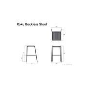 Roku Outdoor Backless Bar Stool in Matt Eucalyptus Green gallery detail image