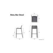 Roku Outdoor Bar Stool in Matt Charcoal gallery detail image