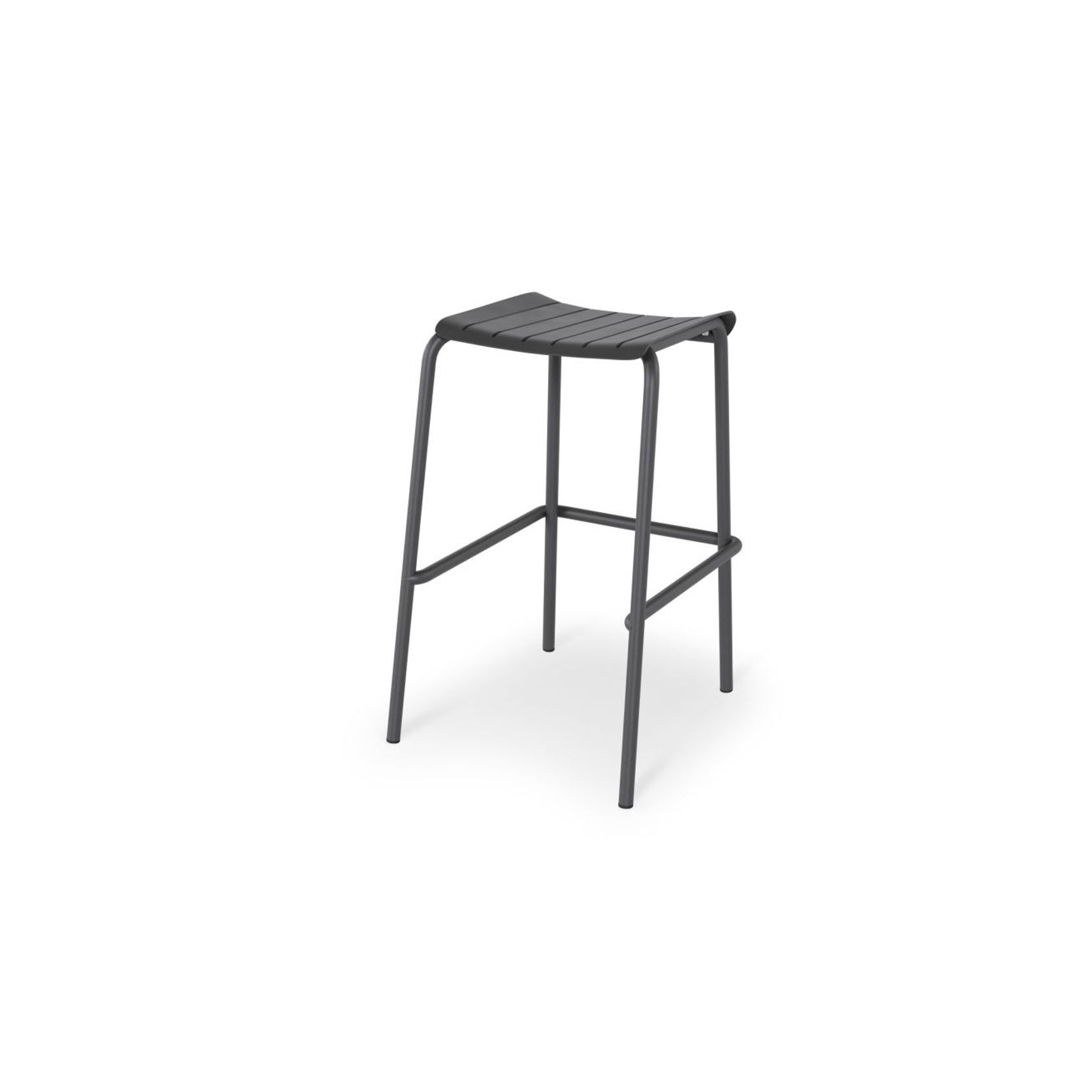 Roku Outdoor Backless Bar Stool in Matt Charcoal gallery detail image