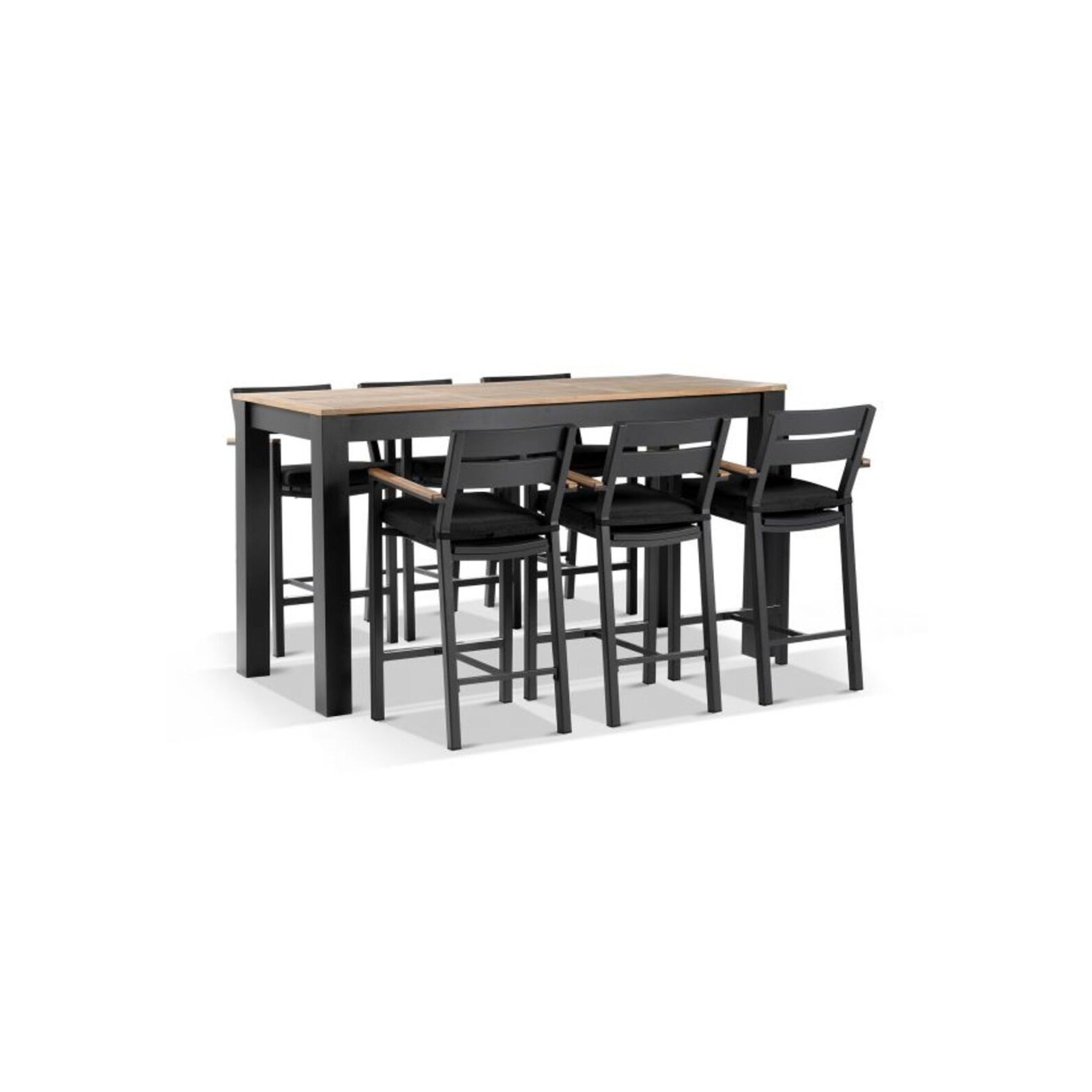 Balmoral Charcoal 2m Bar Table with 8 Bar Stools gallery detail image