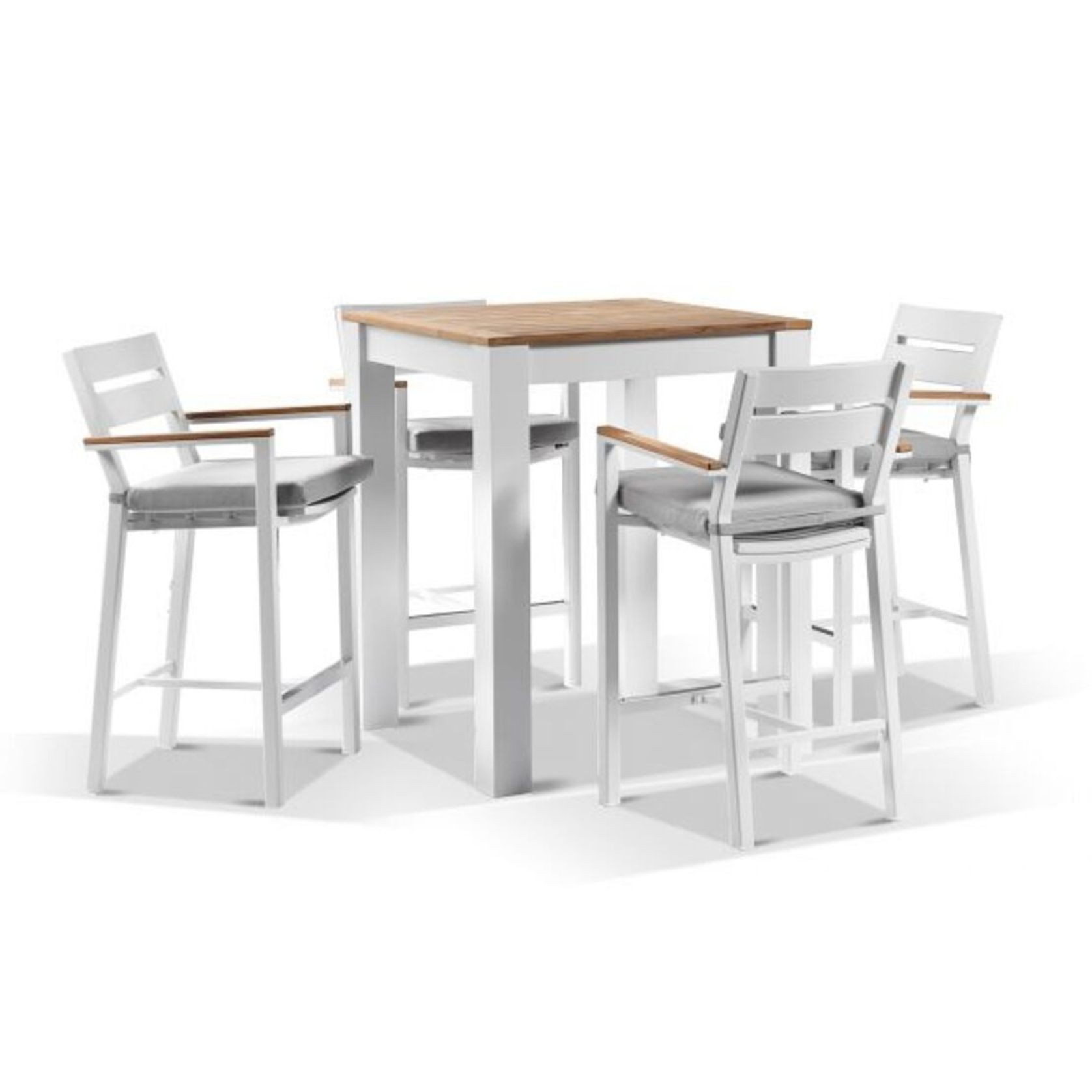 Balmoral White Bar Table with 4 Capri Bar Stools ArchiPro AU