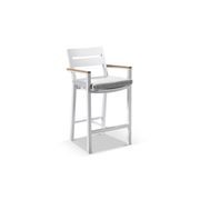 Balmoral Outdoor White 2m Bar Table with 8 Bar Stools gallery detail image
