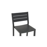 Halki Stool With Backrest - Charcoal gallery detail image