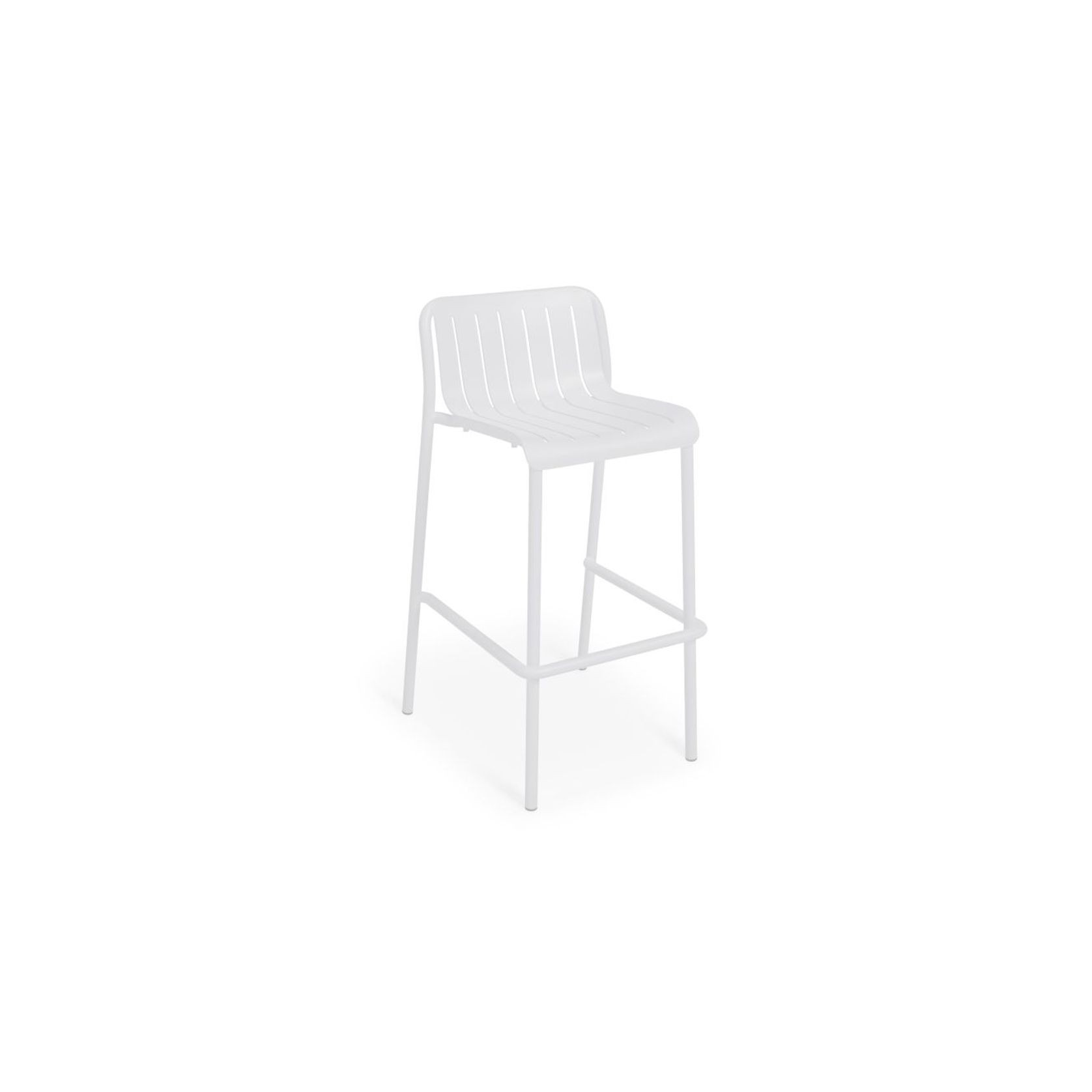 Roku Outdoor Bar Stool in Matt White ArchiPro AU