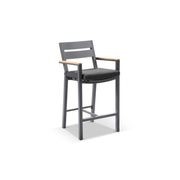 Balmoral 1.5m Charcoal Bar Table with 6 Bar Stools gallery detail image