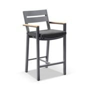 Balmoral 1.5m Charcoal Bar Table with 4 Bar Stools gallery detail image