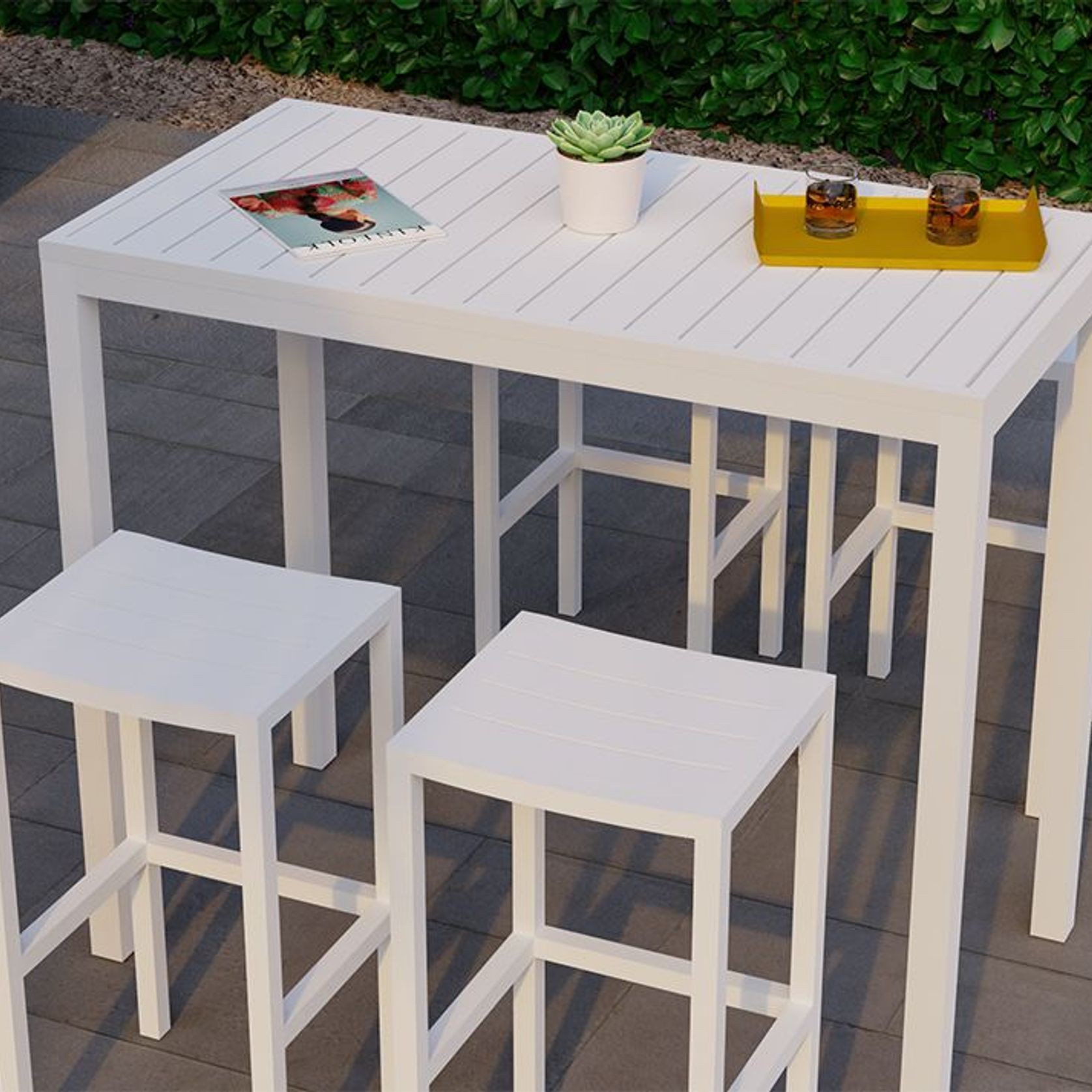 Halki Stool - Outdoor - White gallery detail image