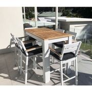 Balmoral 1.5m White Bar Table with 6 Bar Stools gallery detail image