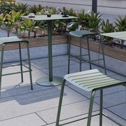 Roku Outdoor Backless Bar Stool in Matt Eucalyptus Green gallery detail image