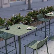 Roku Outdoor Bar Stool in Matt Eucalyptus Green gallery detail image