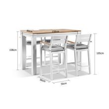 Balmoral 1.5m Charcoal Bar Table with 4 Bar Stools gallery detail image