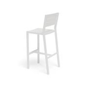 Halki Stool With Backrest - White gallery detail image