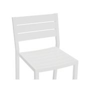 Halki Stool With Backrest - White gallery detail image