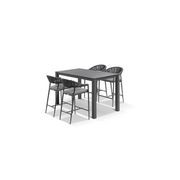 Adele Ceramic Outdoor Bar Table & 4x Nivala Bar Chairs gallery detail image