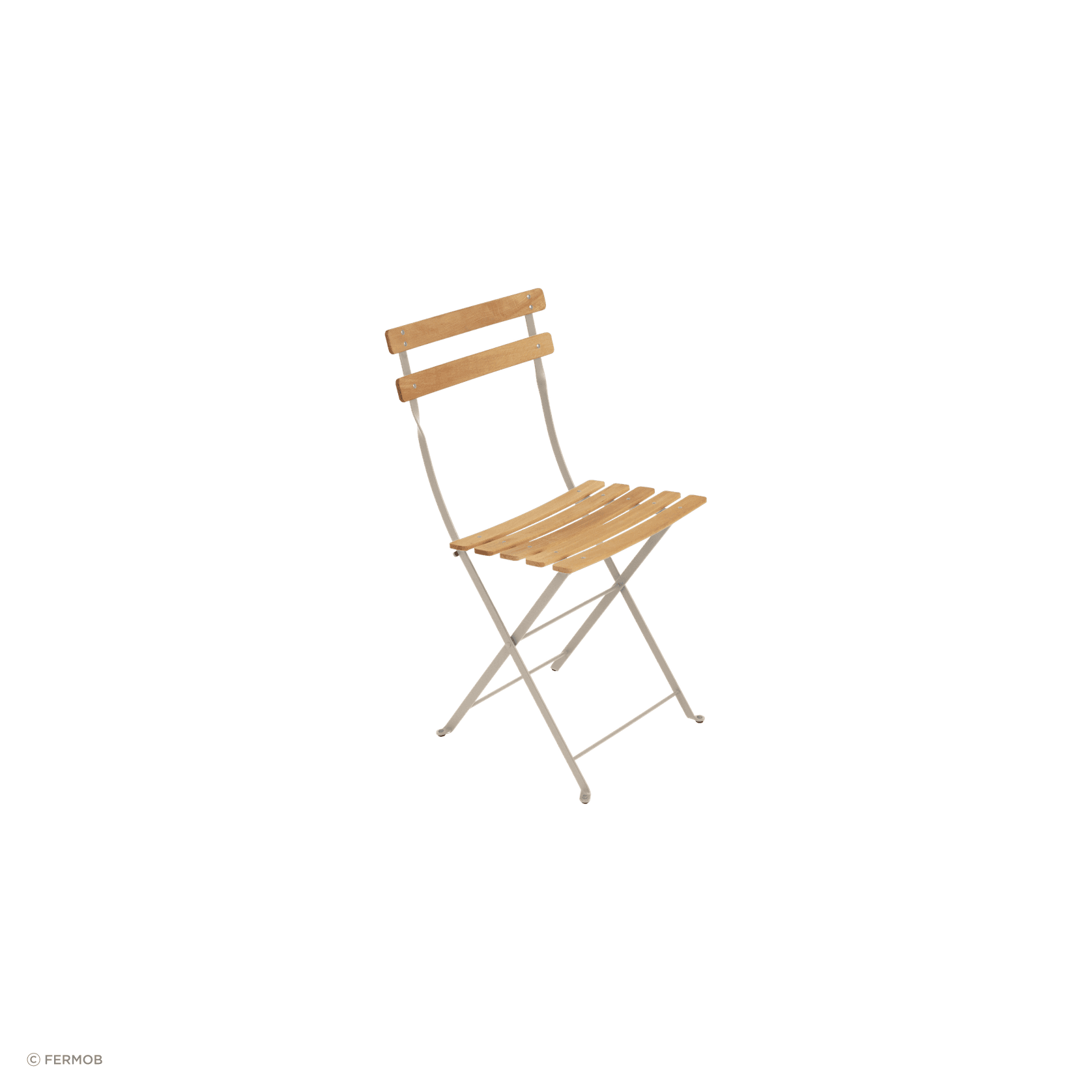 Bistro Folding Chair - Natural Slats by Fermob gallery detail image