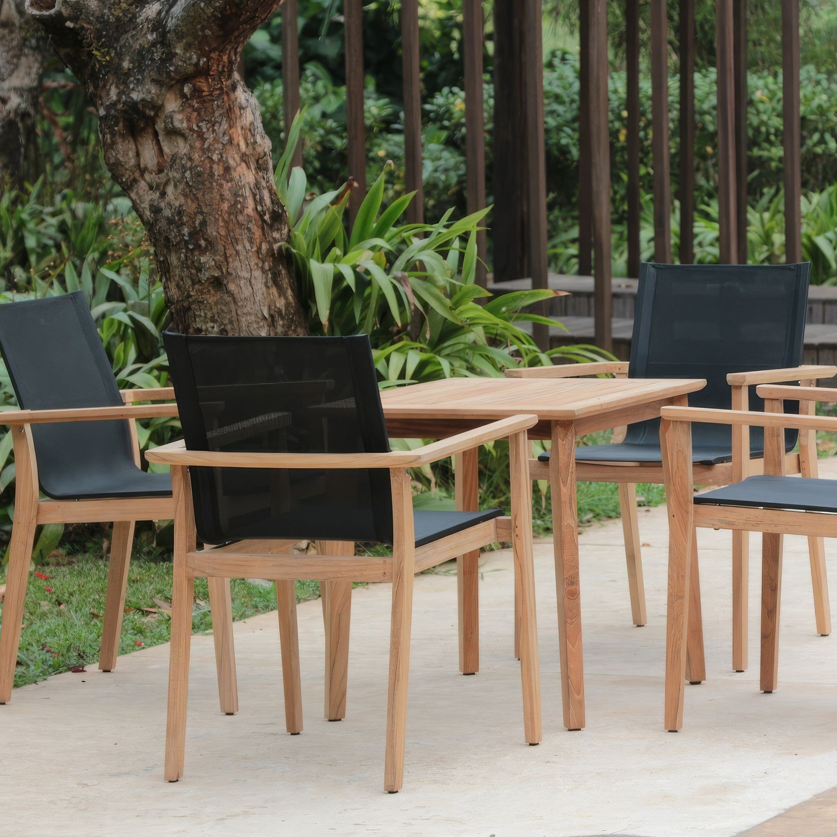 Newcastle Teak Stacking Armchair gallery detail image