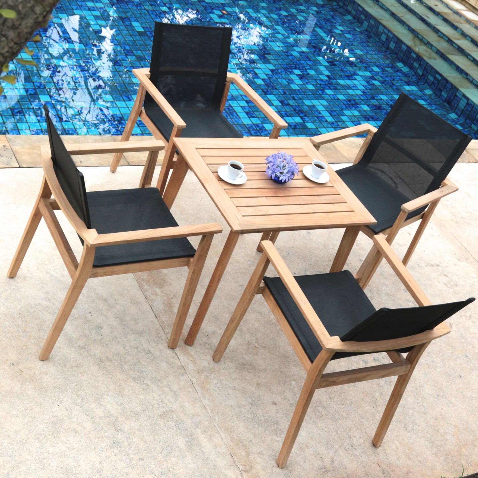 Newcastle Teak Stacking Armchair gallery detail image