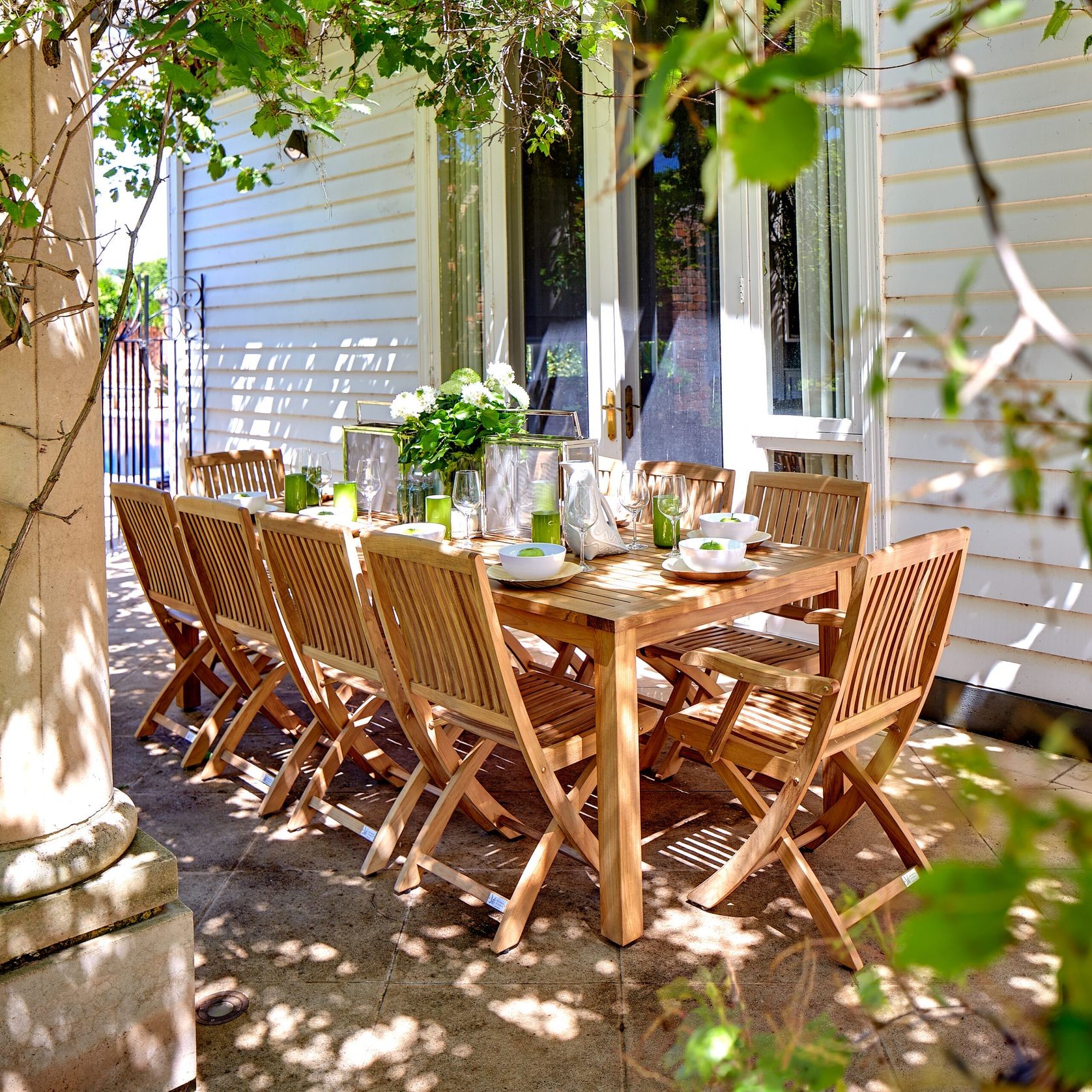 Toronto Teak Folding Side Chair gallery detail image